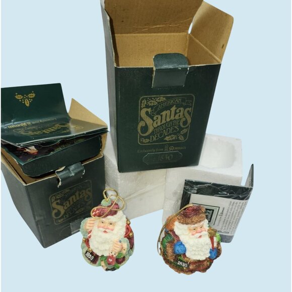 Santas Through The Decades 1930 & 1950 Vtg Box Collectible Christmas Figurines - Picture 7 of 12